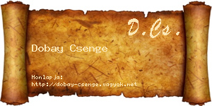 Dobay Csenge névjegykártya